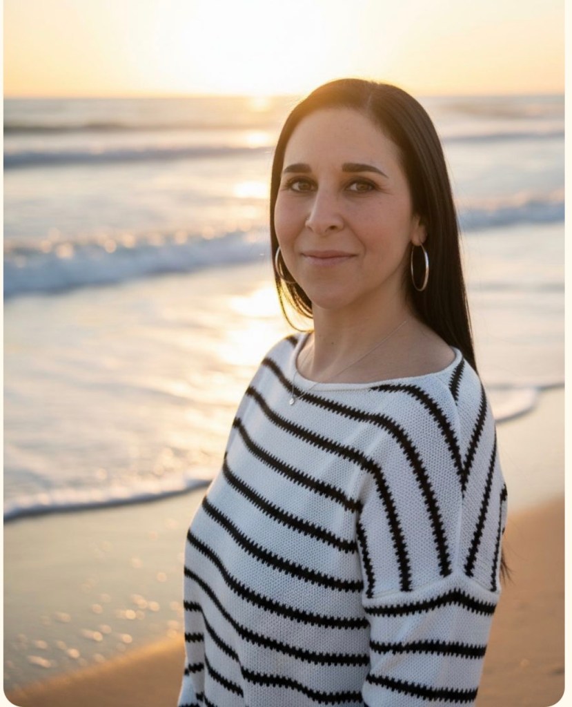 Michelle, therapist, at the beach